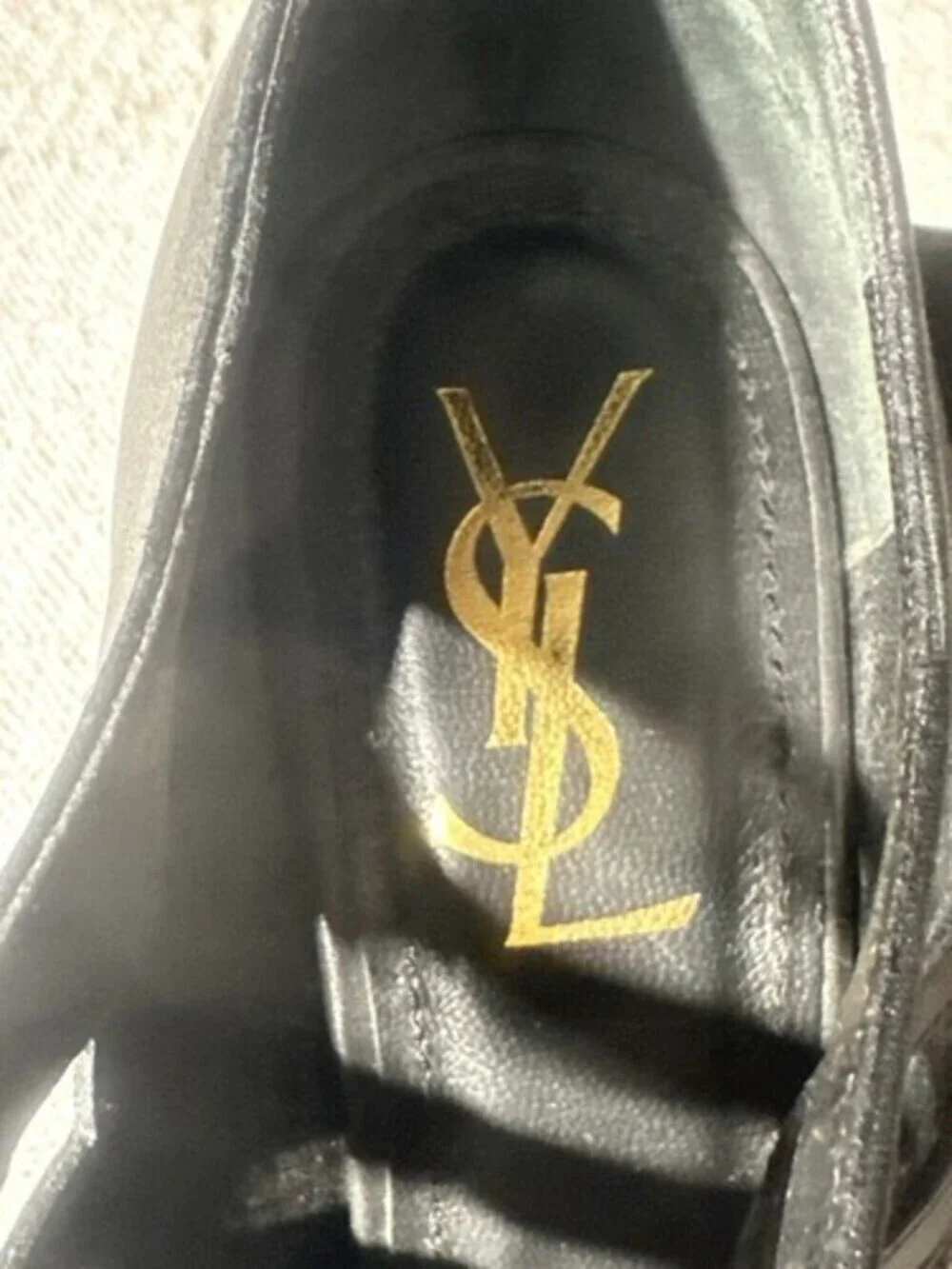 Yves Saint Laurent Black Wedge Heels